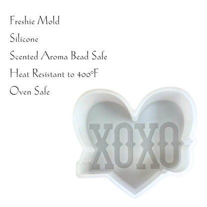 Heart Valentine’s Day XO XO Freshie Silicone Mold Love