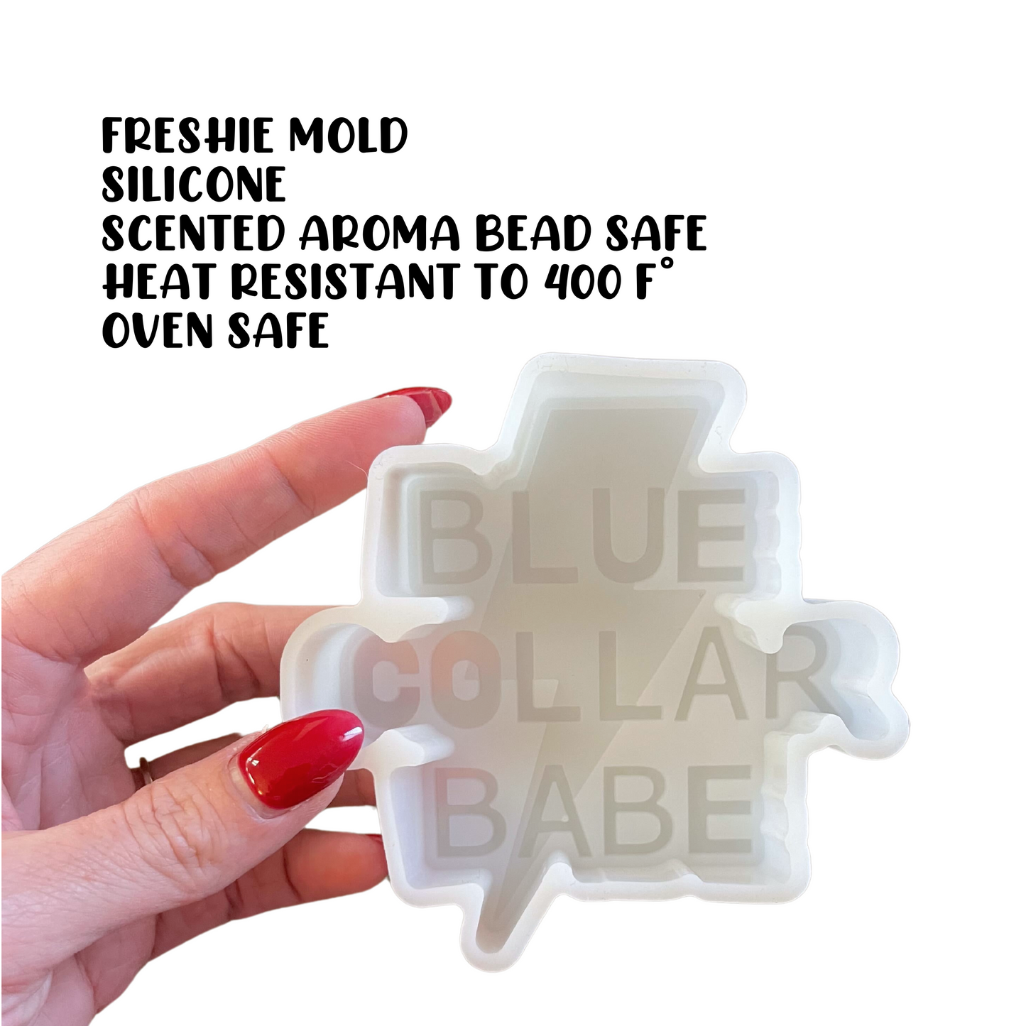 Blue Collar Babe Lightning Bolt Silicone Freshie Mold