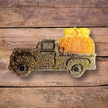 Truck with Pumpkin Silicone Mold