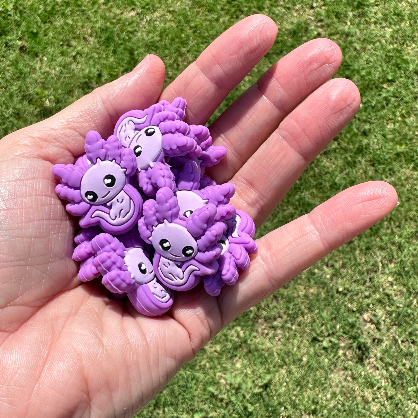 Purple Axolotl Focal Beads Silicone