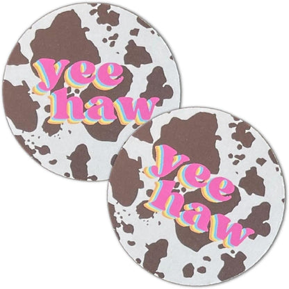 YeeHaw Cowhide Print Cardstock Cutouts for Freshies | 12 Pack