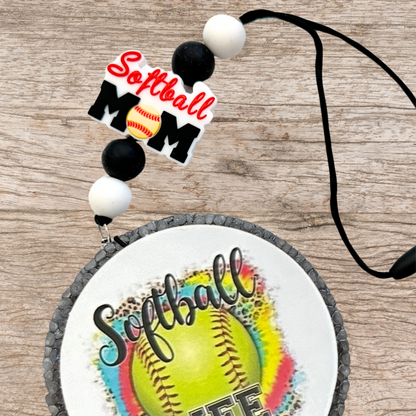 Softball  Mom Silicone Focal Bead | 12 Pack