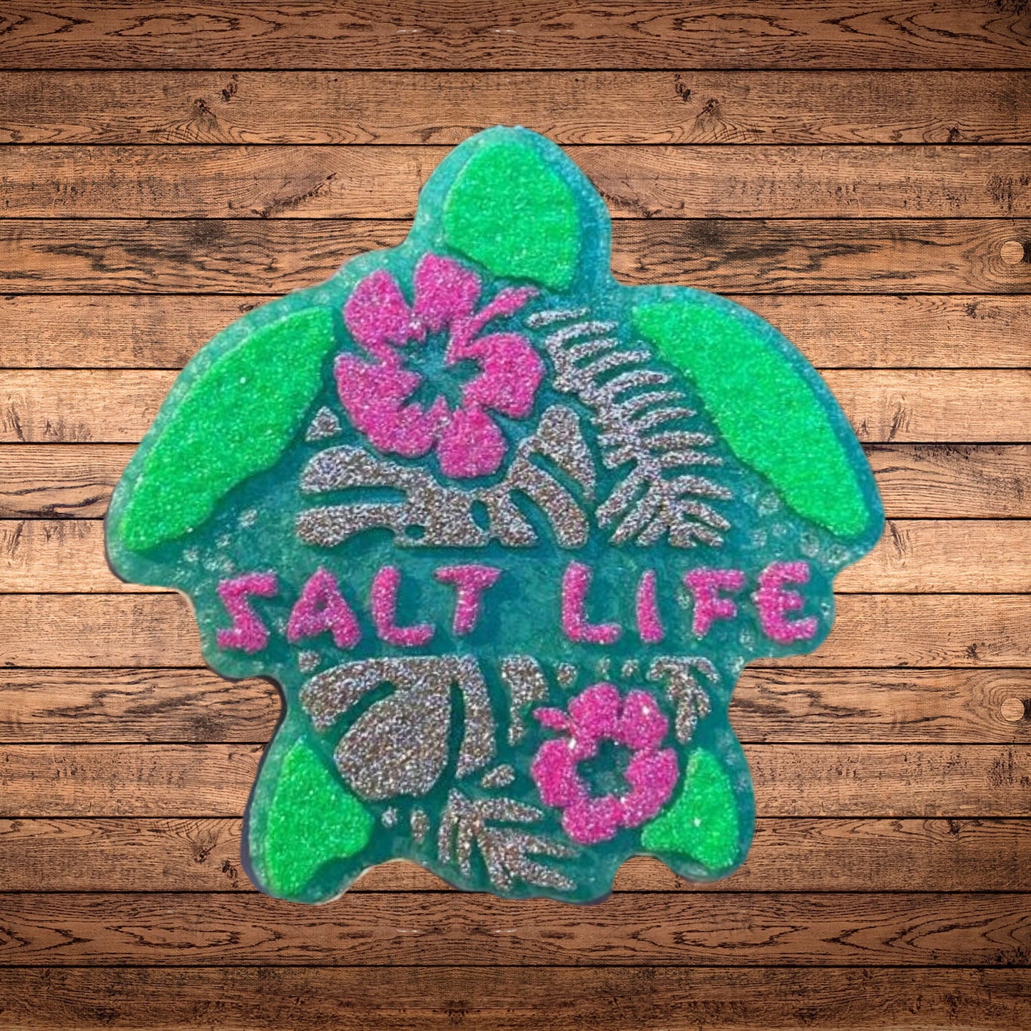 Sea Turtle- Salt Life Silicone Mold Freshie 4.45x4.65x1”