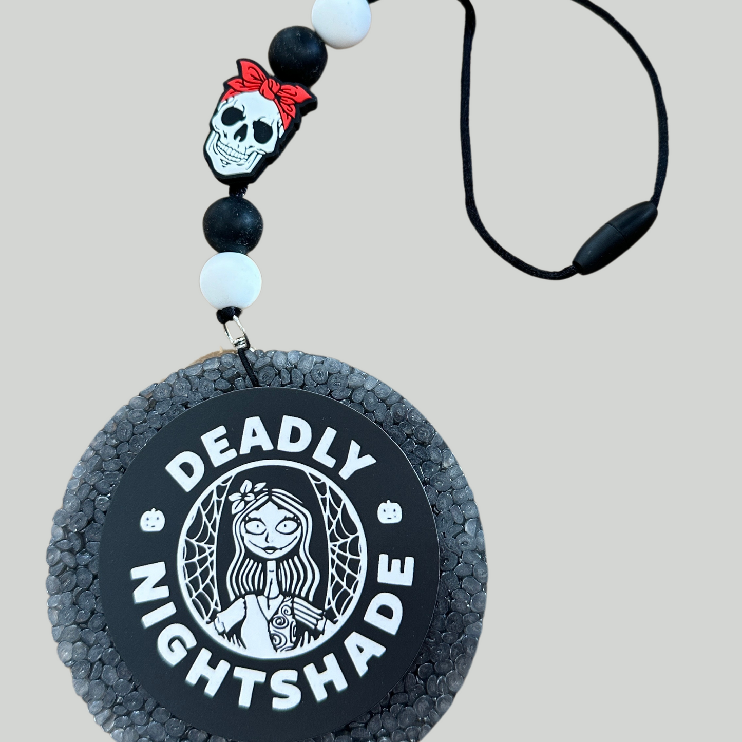 Skull with Bandana Silicone Focal Bead | 12 Pack