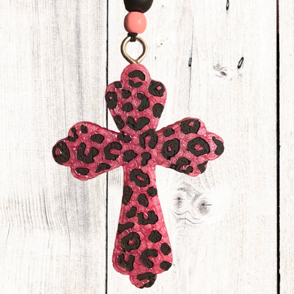 Leopard Print Cross Silicone Mold