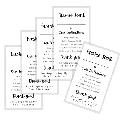 Freshie Label Stickers 2x3.5\" inches Stickers | White Background Design