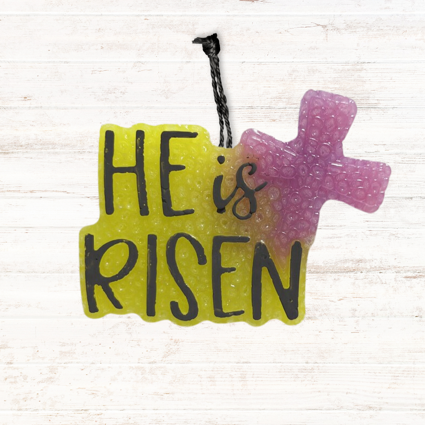 He is Risen with Cross Silicone Mold