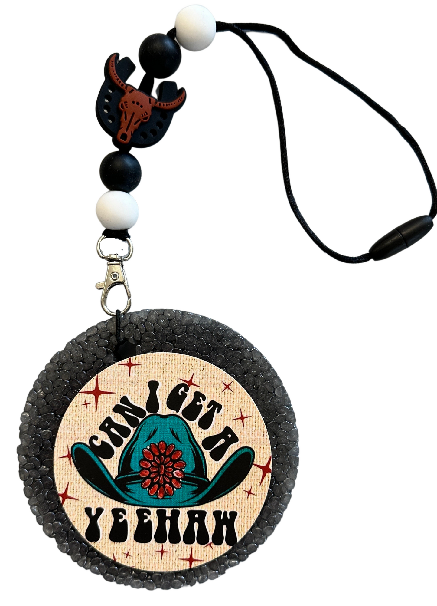 Horseshoe Focal Beads Silicone Longhorn Skull | 12 pk