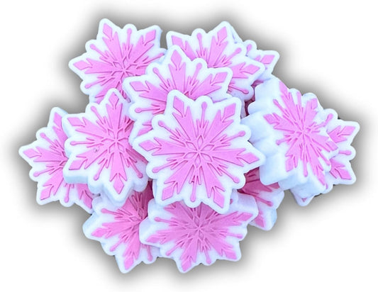 Snowflake Silicone Focal Bead | 12 Pack