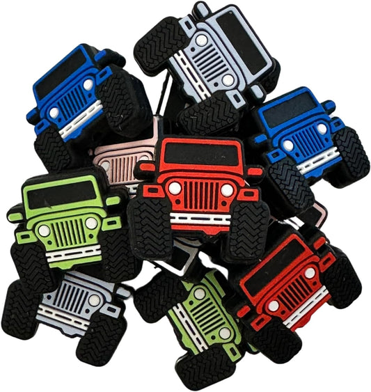 Off Road SUV Silicone Focal Bead Set | 12 Pc Mixed Pack