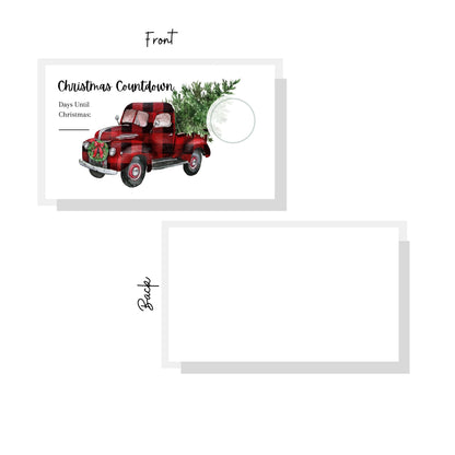 Christmas Scratch Off Discount Cards - Plaid Truck