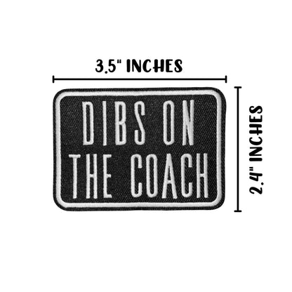 Dibs on the Coach Press On Patch Embroidered for Hat Bar 5pk 3.5x2.4” Rectangle Bundle Football Sports Moms Transfer Heat Press Black and White DIY Design Your Cap