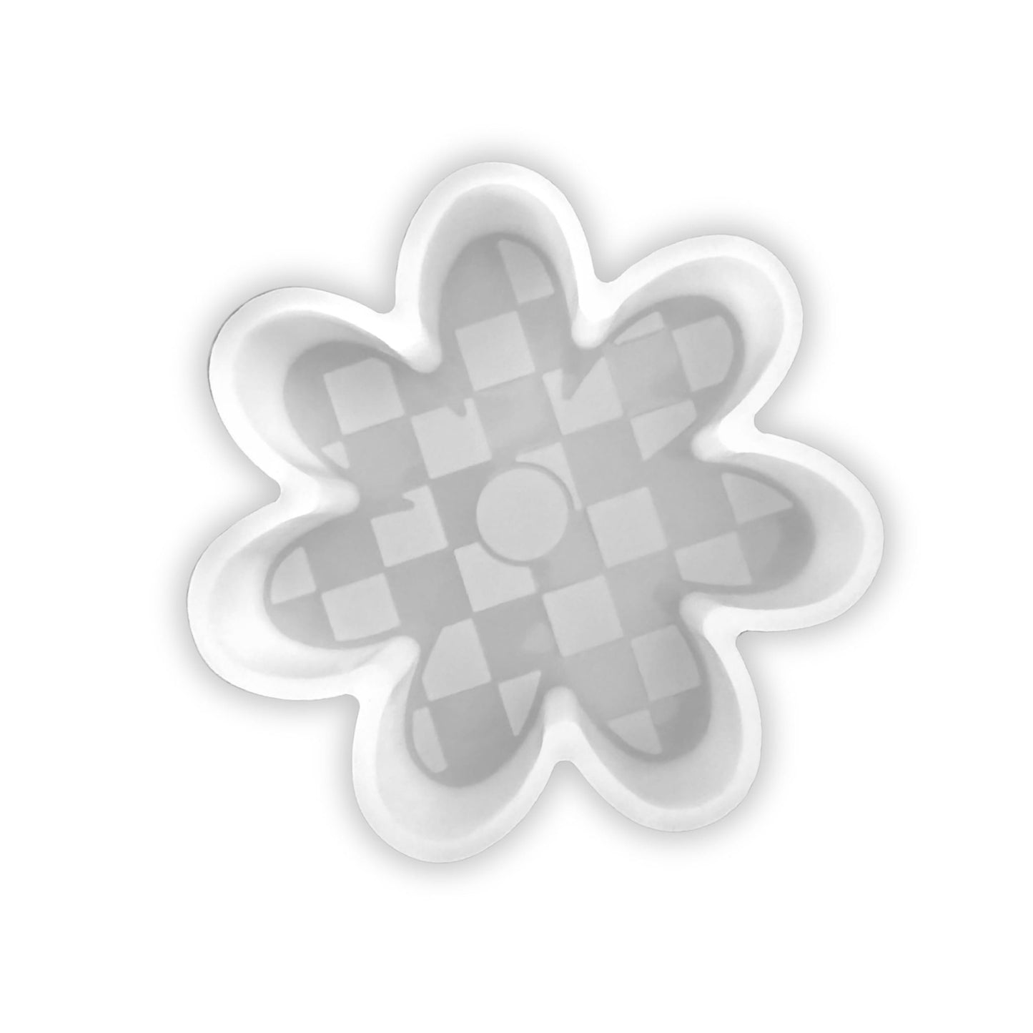 Flower Checkered Silicone Freshie Mold 4” Summer Car Candle 90’s Retro Trendy Aroma Beads Wholesale Supplies Oven Safe Hippy