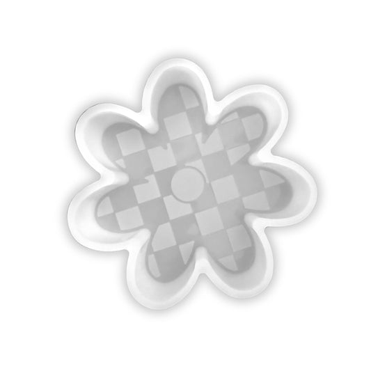 Flower Checkered Silicone Freshie Mold 4” Summer Car Candle 90’s Retro Trendy Aroma Beads Wholesale Supplies Oven Safe Hippy