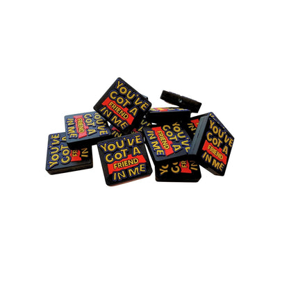You’ve Got a Friend in Me Silicone Focal Bead 12pk Bulk 1.04x1.1” Character Movie Quote Beadable Pen Keychain Cowboy Story 2 Hole