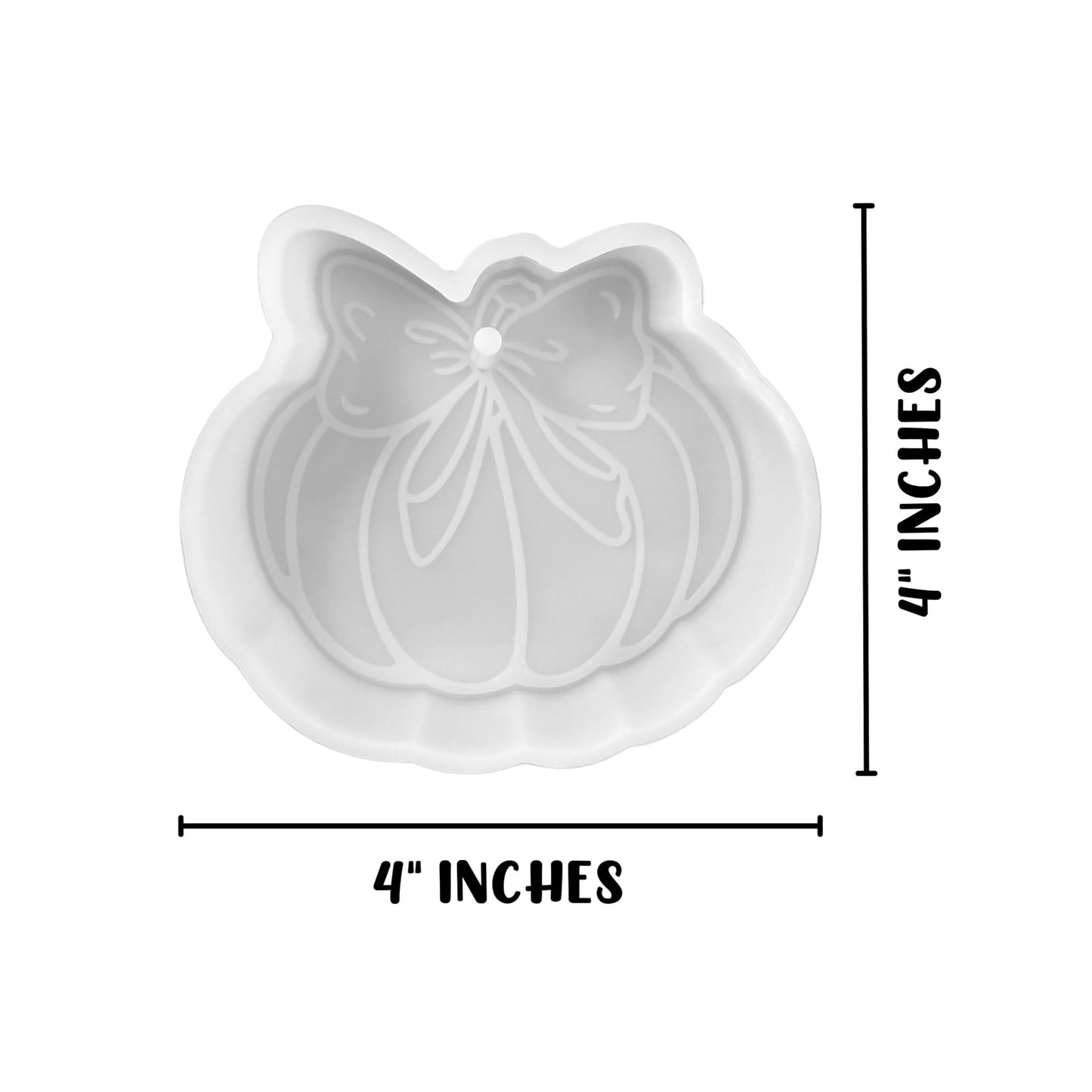 Pumpkin with Bow Silicone Mold Car Freshie 4x3.75” Fall Halloween 90’s Retro Checkered Freshener for Aroma Beads Boo Ghost Harvest