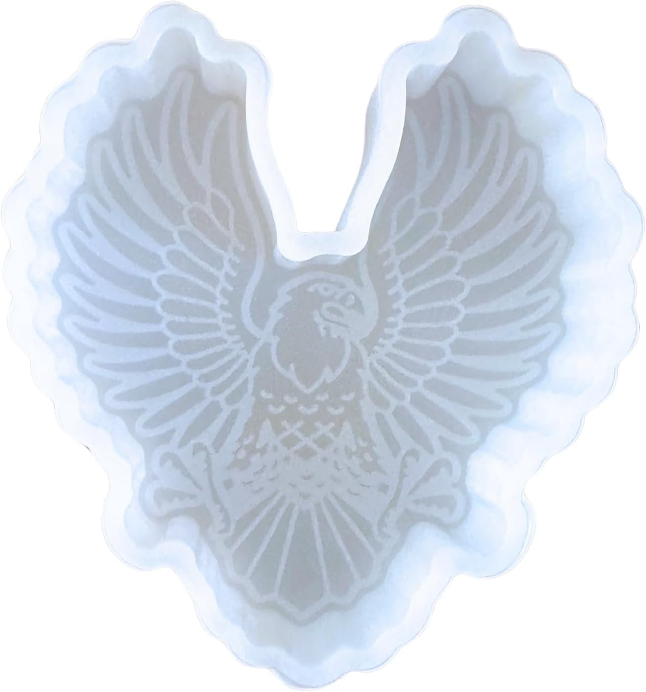 Eagle American Freshie Silicone Mold 4 x 3.5 x 0.8” USA Patriotic Bald Eagle Wings Spread Scented Aroma Beads Supplies Resin, Car Candles, Soap Oven Safe Bake Heat Resistant to 400 F