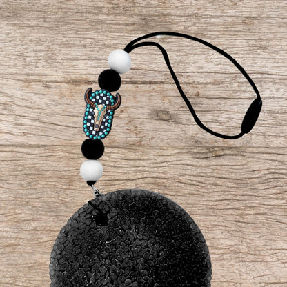 Cow Checkered Western Teal Silicone Focal Beads Mixed Assorted Skull Bulk Pack 12pc 2.75cm for Beadable Pens Keychains Freshie Hangers
