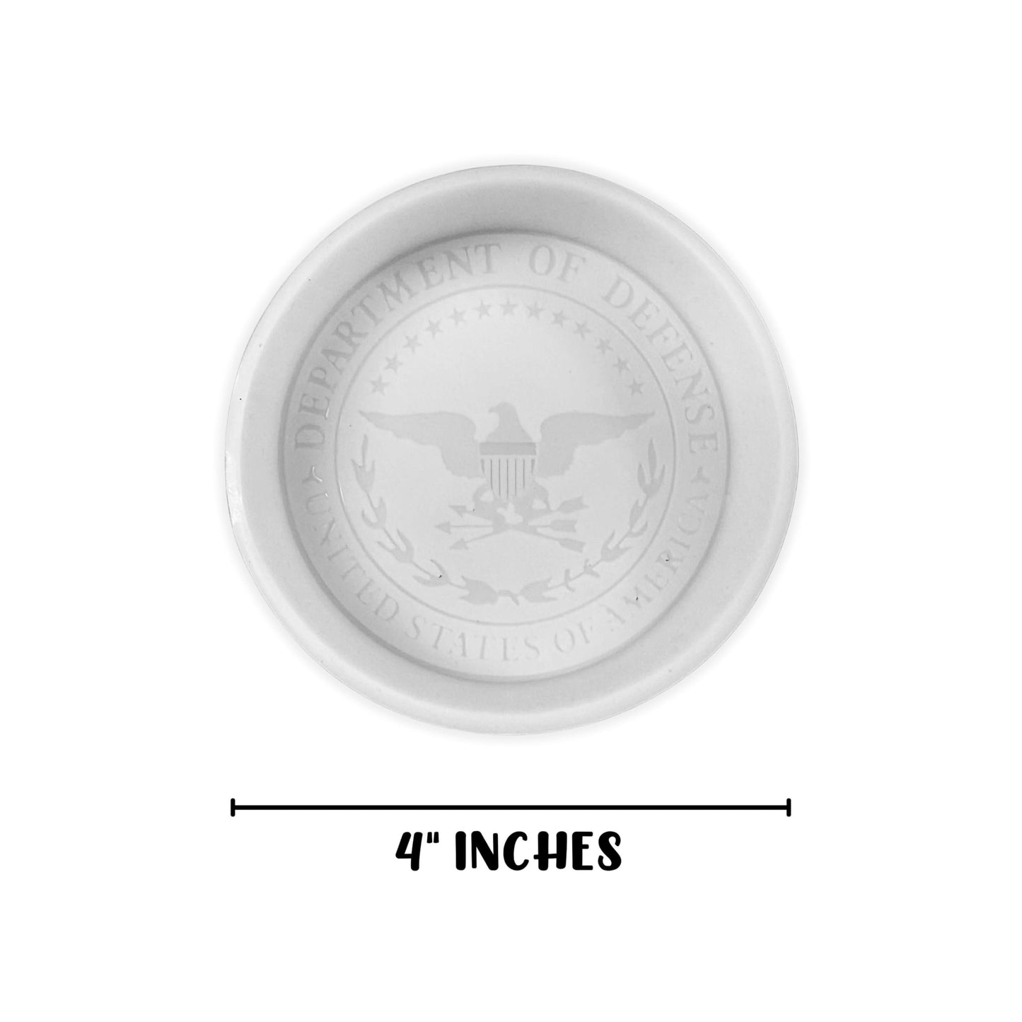 Defense Military United States Branch Silicone Freshie Mold 4” Circle 0.8” D Scented Aroma Beads Men’s Patriotic Veteran Soldier American Flag USA