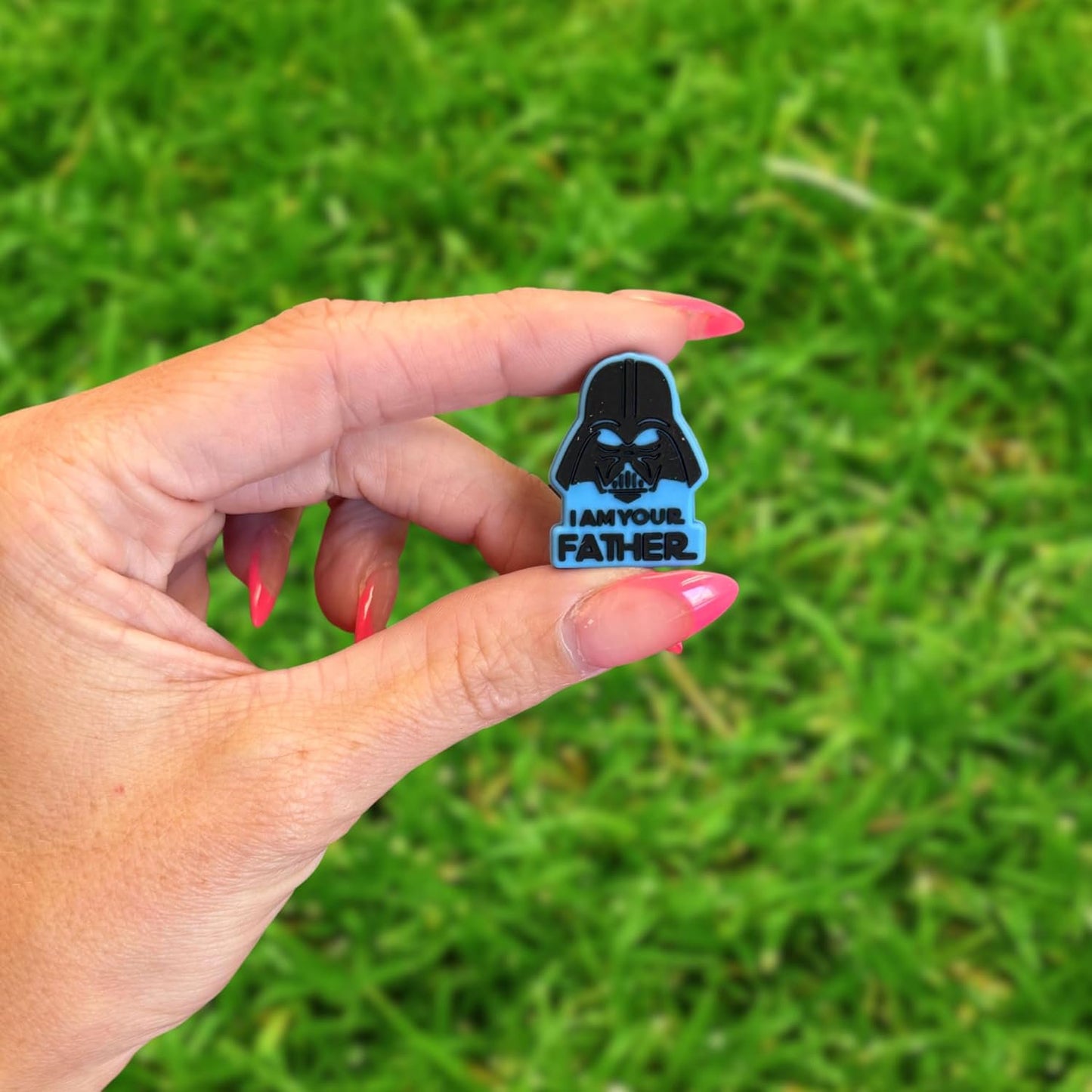 I Am Your Father Silicone Focal Bead 12pk Bulk 1.1x0.8” Character Movie 2 Hole Beadable Pen Keychain Manly Freshie Hanger