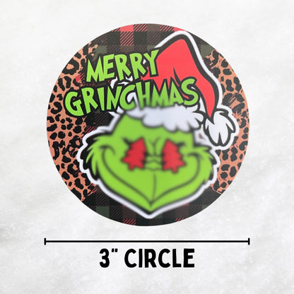 Grouch Christmas Freshie Cardstock Cutouts 3” inch Rounds | 32 pk Mixed | Scented Aroma Beads Bake with Mold for Car Freshie Designs, Winter Holiday, Mean One, Trendy, in My Grouch Era