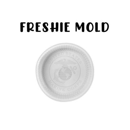 Armed Forces Military United States Corp Silicone Freshie Mold 4” Circle 0.8” D Scented Aroma Beads Men’s Patriotic Veteran Soldier American Flag USA