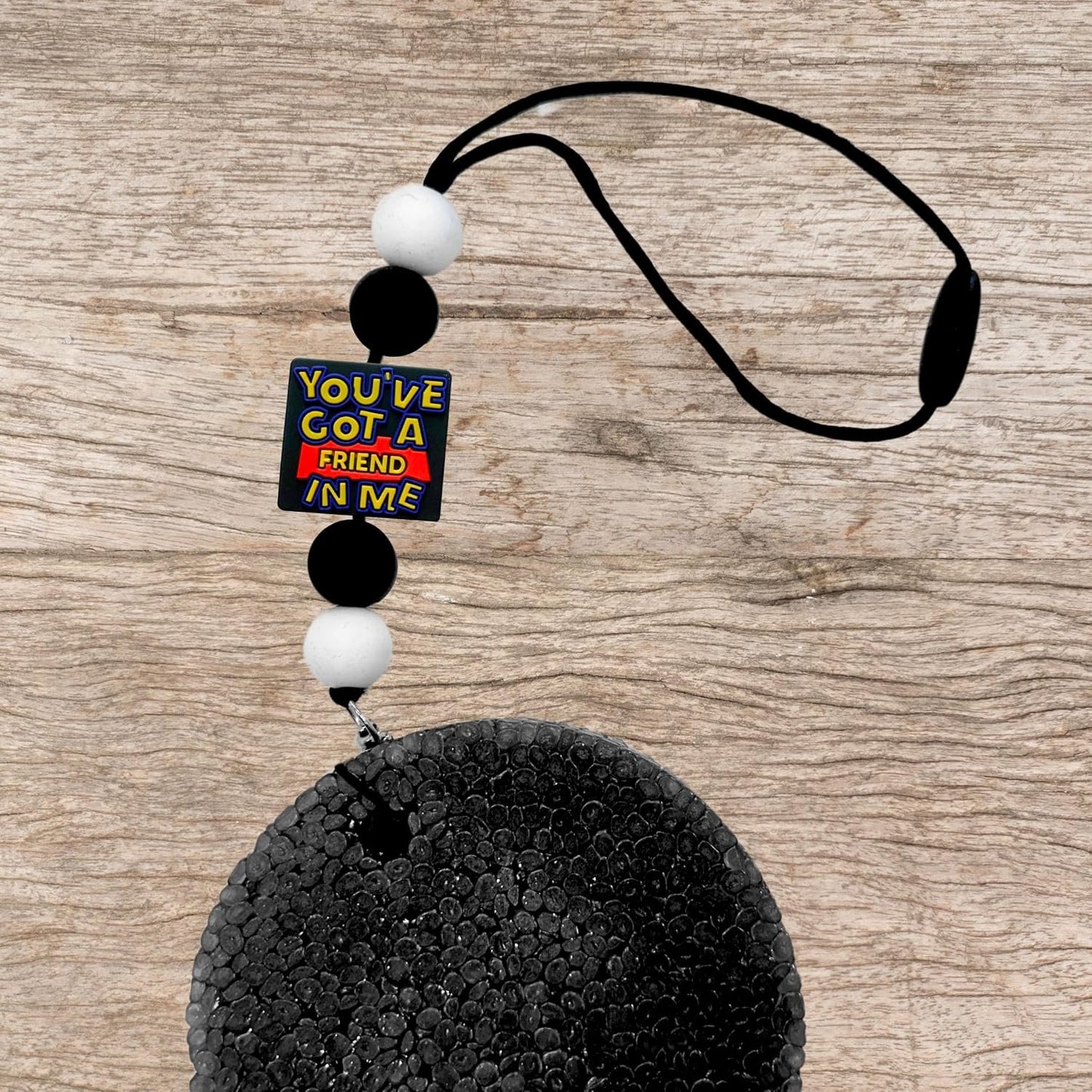 You’ve Got a Friend in Me Silicone Focal Bead 12pk Bulk 1.04x1.1” Character Movie Quote Beadable Pen Keychain Cowboy Story 2 Hole