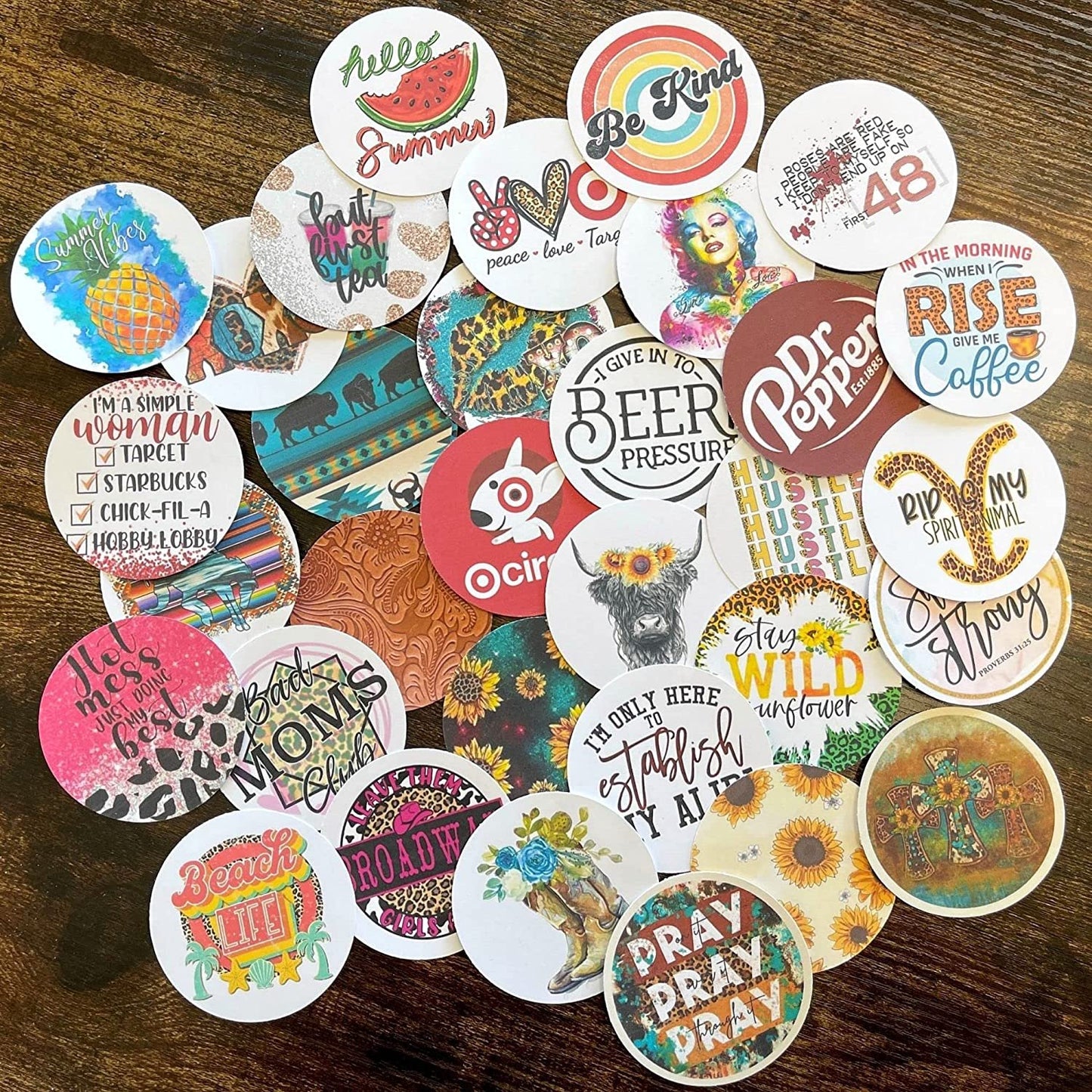 Cardstock Cutouts for Freshies | 12 Pack | 2.5" Inch Circles | Freshie Supplies | Mixed Pack of 12 Designs