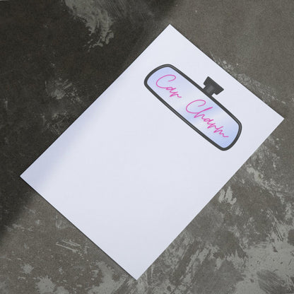 Car Charm Insert for Package Cardstock Care Instructions 50pk 5x7” for Customers Packaging Freshies Sublimation Hanging Rearview Mirror Gift