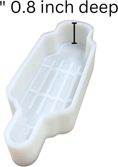 Bomb Pop Car Freshie Silicone Mold American 4th of July Popsicle Red White Blue 5.5x1.5x0.8” inches for Scented Aroma Beads Starter Kit Heat Resistant to 450 F Degrees Oven Bake