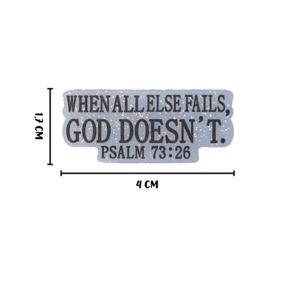 When All Else Fails God Doesn’t Psalms 73:26 Glow in The Dark Silicone Focal Bead 12pk 4x1.2cm Bulk Bible Verse Christian Encouragement Quote for Beadable Pen Keychain Freshie Hanger