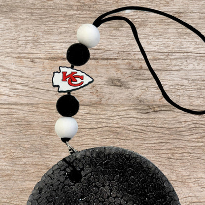 Lashicorn Kansas City Focal Bead Sports Football 12pk 1.14” for Bulk Keychains Silicone Charm Beadable Pens Freshie Hangers Arrowhead Jewelry Assorted Logo