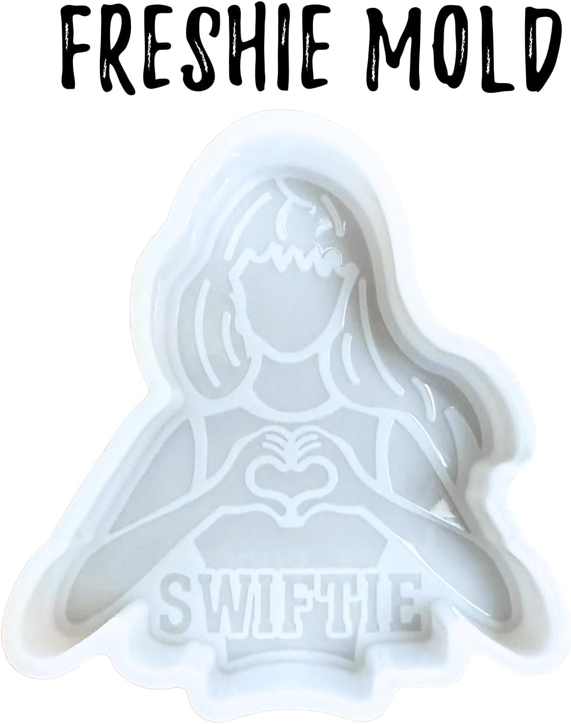 Eras Country Pop Singer Heart Hands Car Freshie Silicone Mold 4 x 3.75 x 0.8” Friendship Bracelet Lover Heat Tolerant Oven Safe Scented Aroma Beads