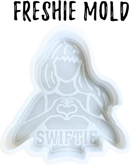Eras Country Pop Singer Heart Hands Car Freshie Silicone Mold 4 x 3.75 x 0.8” Friendship Bracelet Lover Heat Tolerant Oven Safe Scented Aroma Beads