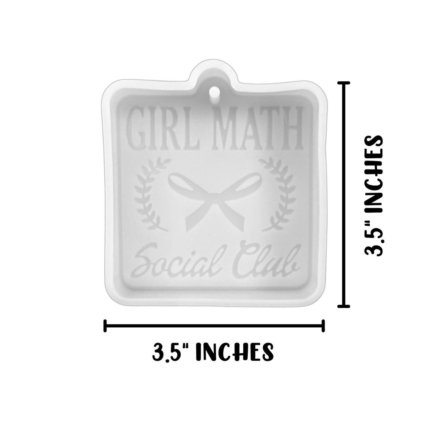 Girl Math Social Club Silicone Freshie Mold 3.5x3.5” Sarcastic Car Freshener Aroma Beads Hot Girl Hit Curbs Funny Humor Quote