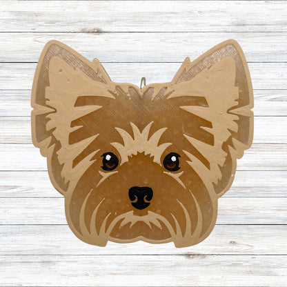 Yorkie Dog Car Freshie Silicone Mold 3.9x3.9x0.8” Dog Breeds Lovers Women Rescue Animal Girl’s Best Friend Dog Mom Momma Pet Tag Oven Safe Aroma