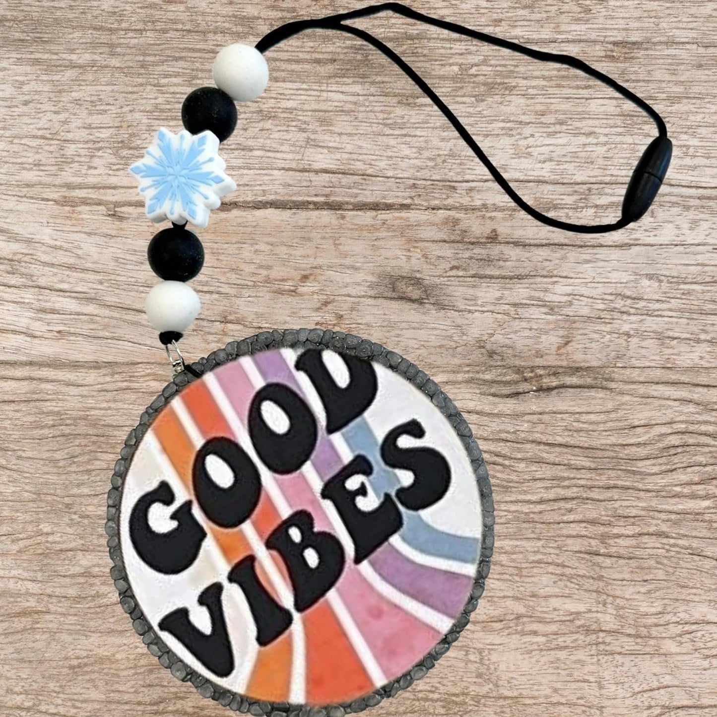 Lashicorn Blue White Snowflake Silicone Focal Bead | 12 Pack Christmas Holiday Winter for Freshie Hangers Beaded Pens 1.1” Wholesale Bulk Keychain Brushes