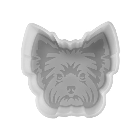 Yorkie Dog Car Freshie Silicone Mold 3.9x3.9x0.8” Dog Breeds Lovers Women Rescue Animal Girl’s Best Friend Dog Mom Momma Pet Tag Oven Safe Aroma