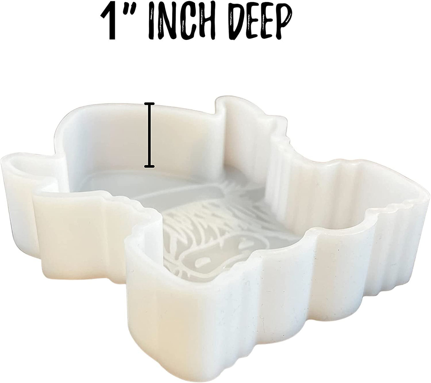 Highland Santa Cow with Santa Hat Silicone Freshie Mold Heat Resistant Baking Scented Aroma Beads Freshie Supplies 3.5 x 2.3 x 1” inches