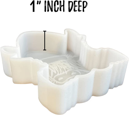 Highland Santa Cow with Santa Hat Silicone Freshie Mold Heat Resistant Baking Scented Aroma Beads Freshie Supplies 3.5 x 2.3 x 1” inches