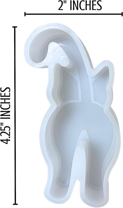 Cat Butt Car Freshie Silicone Mold 4.25 x 2. X 0.8” Dog Mama Cat Mom Tail Pet Paw for Scented Aroma Beads Oven Safe up to 450 F Freshie Supplies