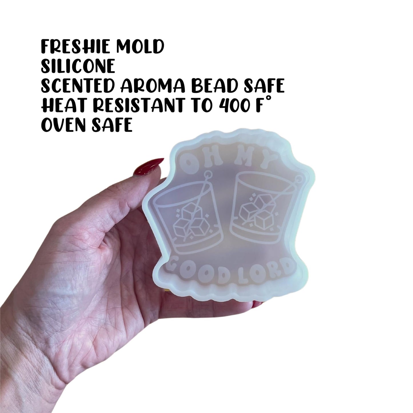 Oh My, Good Lord Double Shot of Whiskey Bar Song Car Freshie Silicone Mold 3.7x4x0.8” Glasses Two Steppin Song Lyrics Cocktail Drink