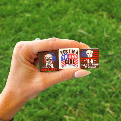 Trump Republican I’m a Trump Girl, Relax, Not Guilty Political Silicone Focal Bead 2.7cm 12pk 3 Designs 4 Each for Beadable Pens Freshie Hangers Right Elephant President
