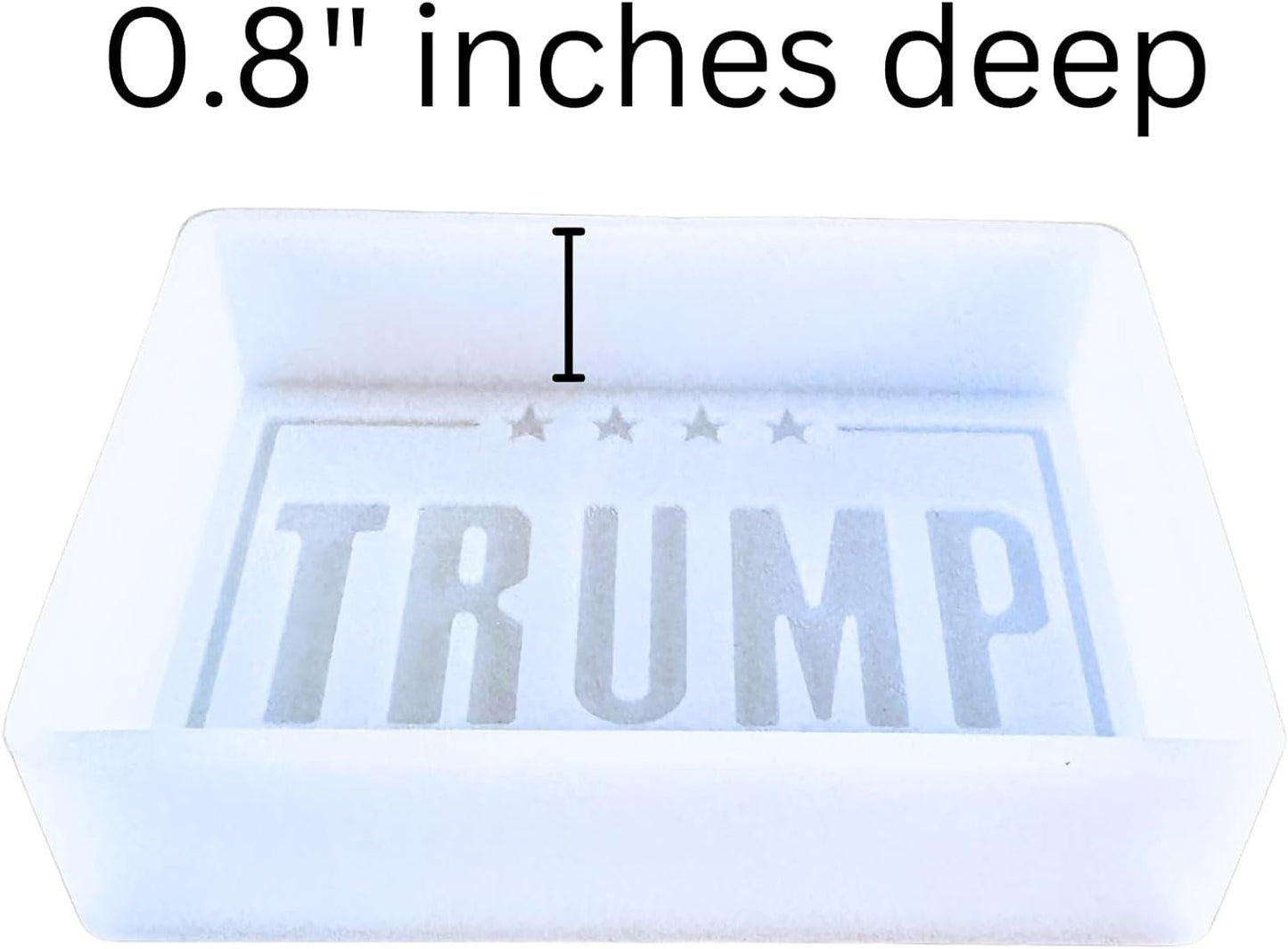 Trump 2024 Freshie Silicone Mold 3 x 4 x 0.8” inches Presidential Election Republican American July for Scented Aroma Beads Supplies Resin, Car Candles, Soap Oven Safe Bake Heat Resistant to 400 F