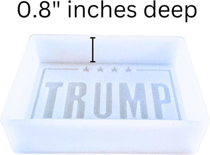Trump 2024 Freshie Silicone Mold 3 x 4 x 0.8” inches Presidential Election Republican American July for Scented Aroma Beads Supplies Resin, Car Candles, Soap Oven Safe Bake Heat Resistant to 400 F