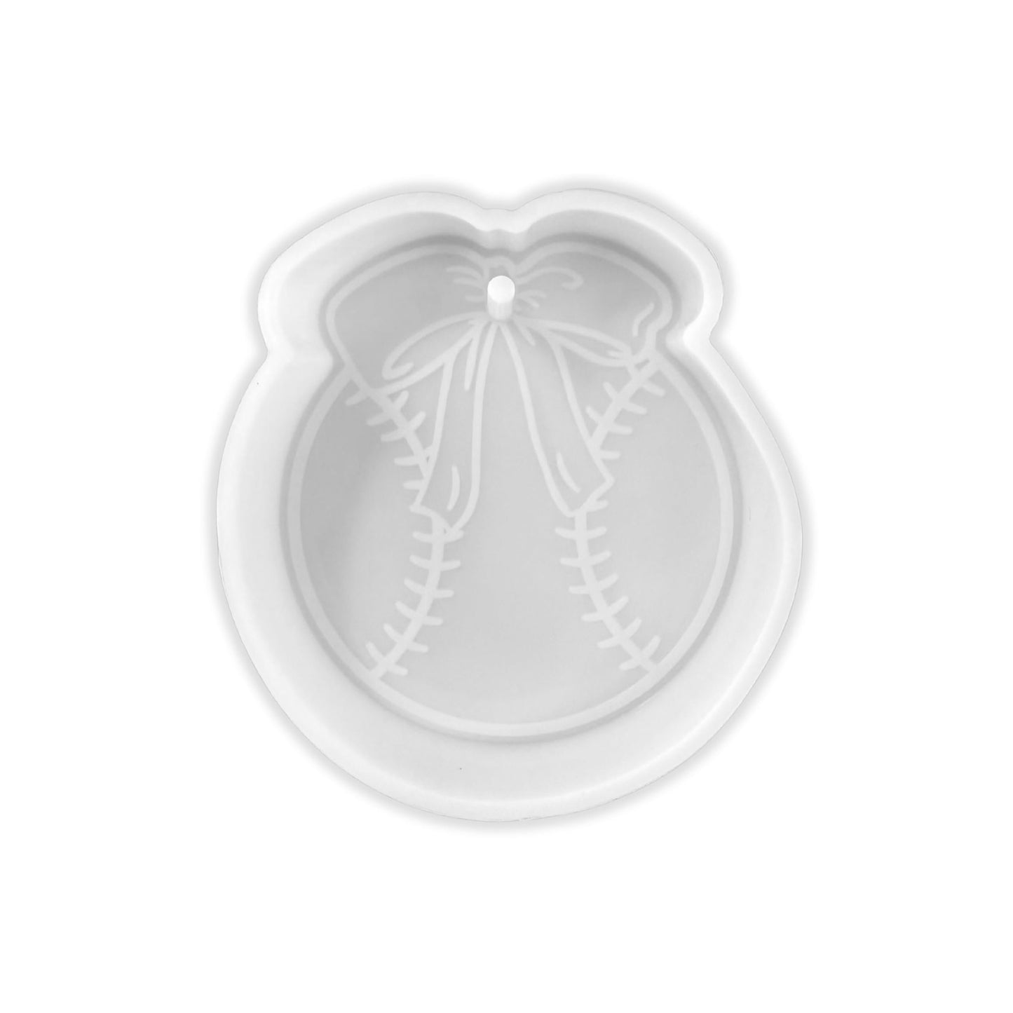 Softball Baseball T-Ball with Bow Silicone Freshie Mold 4x3.6” Car Freshener for Aroma Beads Oven Safe Team Sports Moms Focal