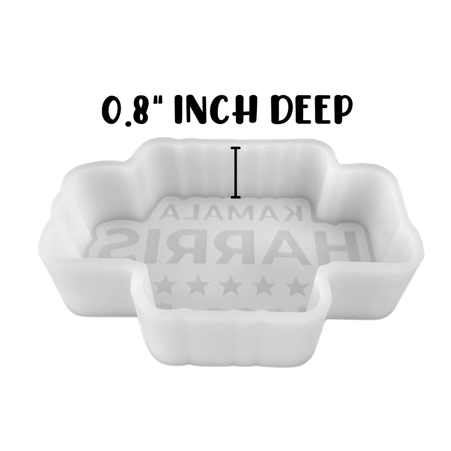 Kamala Harris 2024 Presidential Vote Silicone Freshie Mold 2.75x4.1” Inches Political Democratic Scented Beads Rounds Circle Cutouts