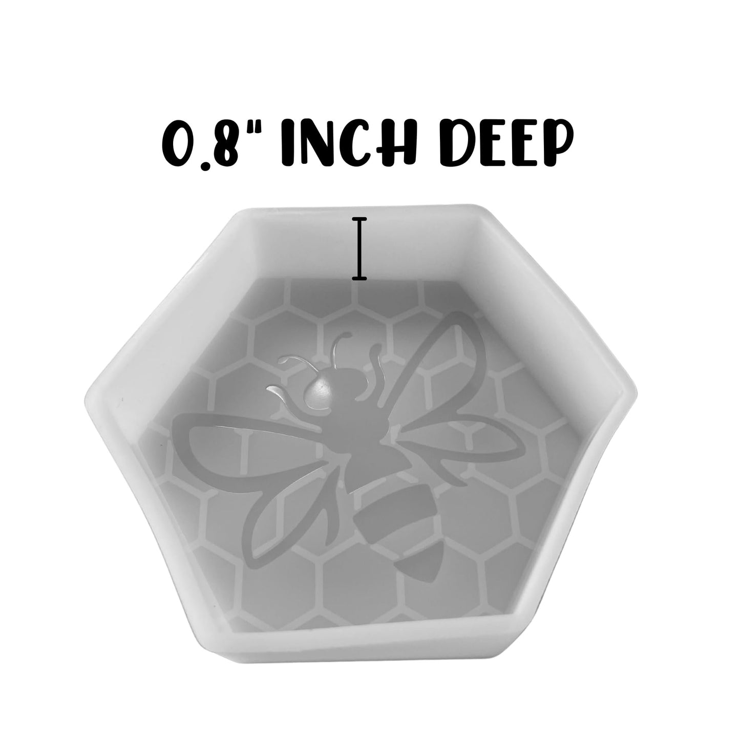 Honeycomb with Bee Car Freshie Silicone Mold 4.1x3.5x0.8” Bug Honey Insects Lover Summer Aroma Beads Scented Oven Safe