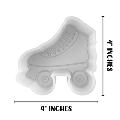 Roller Skates Derby Girl Car Freshie Silicone Mold 4x4x0.8” Skater Sports in Line Skating Rink Retro 70’s Daisy Aroma Air Freshener Epoxy Silicone Mold