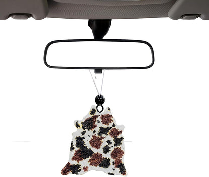 Cowhide Rug Car Freshie Silicone Mold 3.5 x 3.5 x 0.8” inches Cow Hide Western Rug Punchy Cowboy for Scented Aroma Beads Oven Safe Bake up to 450 F Country Southern